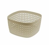 Сухарница Idea Пирула, пластиковая, латте, покрытие Soft-touch, 9х17х17 см, М1219