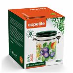 Банка Appetite ZFC039-8 Дюшес керамическая с клипсой, для сыпучих продуктов 600 мл