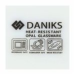 Салатник Daniks Флер круглый, стеклокерамика, белый, 7х18 см, 950 мл