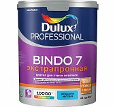 Краска DULUX BINDO 7 экстрапрочная для стен и потолков, матовая, база BW, 4.5 л