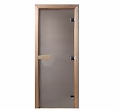 Дверь Doorwood Сатин 1900х700 мм стекло 8 мм, 3 петли лиственная