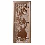 Дверь Doorwood Березка бронза 1900х700 мм стекло 8 мм 3 петли лиственная