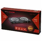 Электроплитка настольная Willmark НS-215Т, 2 конфорки, цвет черный, 2.5 кВт
