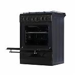 Плита газовая Gefest 6100-02 0183, ретро, цвет черный, объем духовки 52 л, откидная дверца