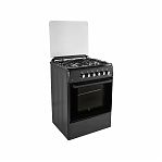 Плита комбинированная Ideal L155, цвет черный ГК, объем электродуховки 65 л, откидная дверца
