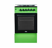 Плита комбинированная MIU 5013 ERP ГК LUX, цвет зеленый, объем электродуховки 52 л, откидная дверца
