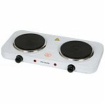 Электроплитка настольная Willmark НS-210W, 2 конфорки, цвет белый, 2 кВт