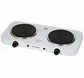 Электроплитка настольная Willmark НS-210W, 2 конфорки, цвет белый, 2 кВт