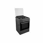 Плита комбинированная Ideal L110 Econom, цвет черный, объем электродуховки 65 л, откидная дверца