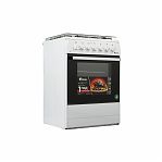 Плита комбинированная Ideal L200, цвет белый, объем электродуховки 65 л, откидная дверца