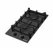 Поверхность варочная газовая Willmark WGH-2302BL 30 см, 2 конфорки, цвет черный