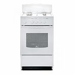 Плита газовая De Luxe 5040.45г-001, цвет белый, объем духовки 43 л, откидная дверца