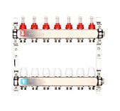 Коллектор регулируемый с расходомерами Gappo G424.7 7-вых. x1"x3/4"