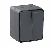 Выключатель 2-кл. SchЕ AtlasDesign Profi54, антрацит 10А ATN544051