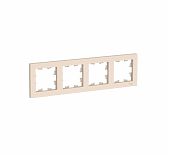 Рамка 4-местная Schneider Electric AtlasDesign ATN00204 горизонтальная, бежевая