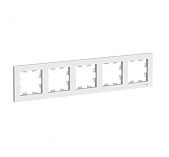 Рамка 5-местная Schneider Electric AtlasDesign ATN00105 горизонтальная, белая
