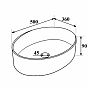 Умывальник Ovale 50 для мебели Runo