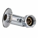 Соединение угловое г/ш 3/4"х 3/4" для полотенцесушителя, латунь, хромированное