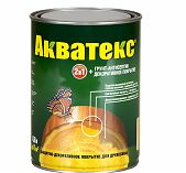 Защитно-декоративное покрытие Акватекс 2 в 1 для древесины, полуматовое, белый, 0.8 л