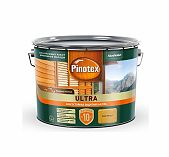 Лазурь Pinotex Ultra для древесины полуглянцевая влагостойкая калужница 9 л