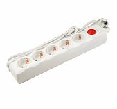 Фильтр сетевой Uniel Universal WHITE S-GSU5-1.5 UL-00001741, ПВС, без заземления, 5 розеток, 1.5 м, 2.2 кВт