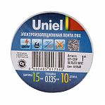 Лента изоляционная Uniel UIT-135P10м, хорошая адгезия, устойчивость к влаге и пыли, белый