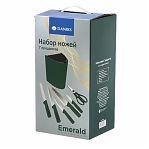 Набор ножей Daniks Emerald 7 предметов с подставкой