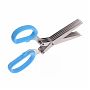 Ножницы кухонные Scissors для зелени 5 пар лезвий, стальные, голубые