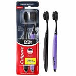 Щетка зубная Colgate Extra Density средней жесткости, 2 шт, черный, фиолетовый