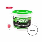 Краска Krafor фасадная особопрочная, матовая, бесцветная, 6.5 кг