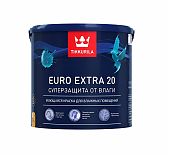 Краска латексная Tikkurila Euro 20, акриловая, полуматовая, для внутренних работ, белый, 2.7 л