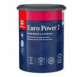 Краска латексная Tikkurila Euro Power 7 моющаяся для стен и потолка, матовая, белая, 0.9 л