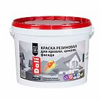 Краска резиновая DALI для кровли, цоколя, фасада, глубокоматовая, серая 12 кг