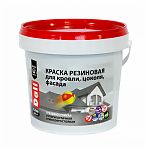 Краска резиновая DALI для кровли, цоколя, фасада, глубокоматовая, белый 1.3 кг