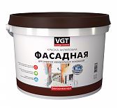 Краска VGT ВД-АК-1180 акриловая фасадная для окраски минеральных оснований, белоснежная 15 кг