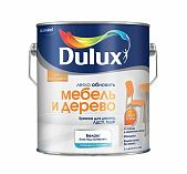Краска Dulux мебель и дерево, 2 в 1, матовое покрытие, белая база BW, 2 л