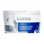 Краска латексная Лакра для внутренних и наружных работ моющаяся, матовая, белоснежная 6.5кг