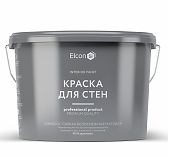 Краска Elcon на водной основе для стен быстросохнущая, акриловая, матовая, белый 2.5 л