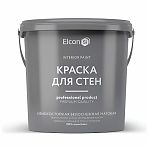 Краска Elcon, для внутренних работ, на водной основе, для стен, матовая, белоснежная, 0.9 л