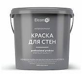 Краска Elcon, для внутренних работ, на водной основе, для стен, матовая, белоснежная, 0.9 л