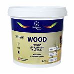 Краска Pelligrina Pearl Wood атмосферостойкая для дерева и мебели, акриловая, полуглянцевая, База А, белая, 2.7 л 
