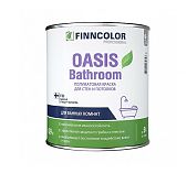 Краска FINNCOLOR Oasis Bathroom для стен и потолков для ванных комнат, База А белый 0.9л
