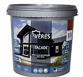 Краска Veres Faсade, для деревянных фасадов, акриловая, матовая, медовый, 2.7 л