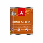 Краска Tikkurila Facade Silicon для фасадов и цоколей, База С, бесцветная, 0.9 л