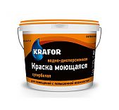 Краска Krafor ВД интерьерная латексная моющаяся супербелая 3 кг