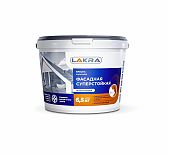 Краска Лакра акриловая, фасадная, суперстойкая, матовая, белоснежная 6.5 кг