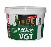 Краска VGT ВД-АК-1180, для наружных и внутренних работ, матовая, белоснежная, 7 кг