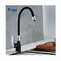 Смеситель для кухни Frap F4453-04 гибкий излив, черный