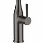 Смеситель для кухни Gappo G4098-29 гибкий излив, оружейная сталь, черный