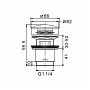 Донный клапан Frap F60-8 с переливом, хром
